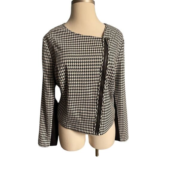 LANE BRYANT Size 28W+ Black Print Casual Jacket - Picture 1 of 4